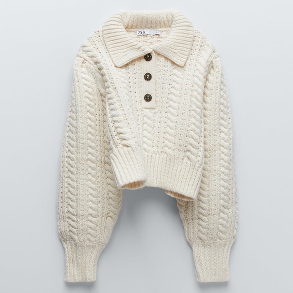 ZARA | Bloggers Fave Cropped Cable Knit Sweater - Picture 14 of 16